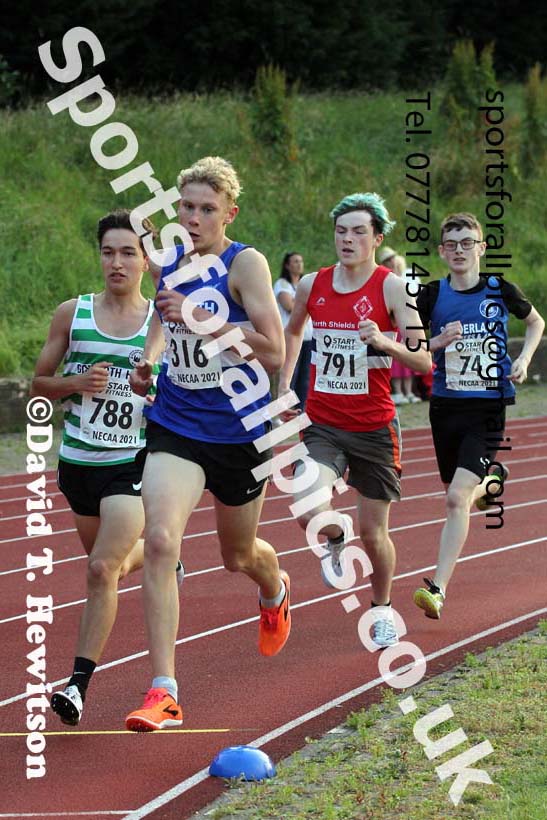 1500 metres, 2021 North East Grand Prix 5, Monkton, Wednesday, July 21st. Photo: David T. Hewitson/Sports for All Pics